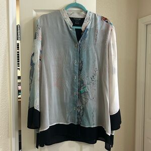 Citron button up blouse